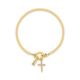 Beaded Birthstone Initial Charm Bracelet
