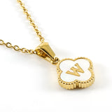 Pearl Clover Initial Necklace
